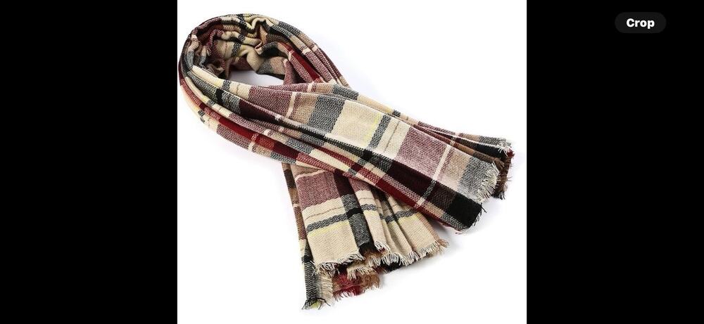 American Trends Womens Fall Winter Scarf Plaid Tassel One Size, Pink